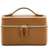 Medium Gianduia Leather Beauty Case