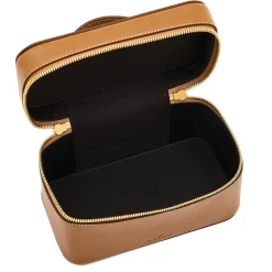 Medium Gianduia Leather Beauty Case