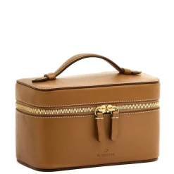Medium Gianduia Leather Beauty Case