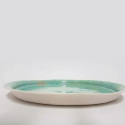 Medium Mediterranea Acqua Green Porcelain Plate