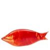 Medium Red Murano Glass Stylized Fish