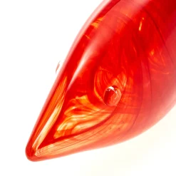 Medium Red Murano Glass Stylized Fish