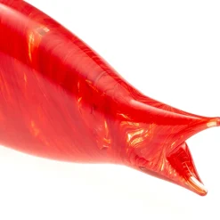 Medium Red Murano Glass Stylized Fish