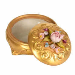 MEDIUM ROUND JEWEL BOX - GOLD