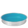 Medium Round Turquoise Silverplated Catchall Bowl