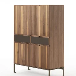 Melody L Canaletto Walnut Wood Storage Cabinet