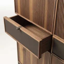 Melody L Canaletto Walnut Wood Storage Cabinet