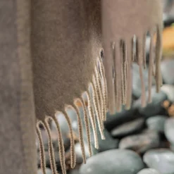 Melrose Double-Sided Beige Small Blanket