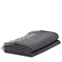 Melrose Fringed Gray Small Blanket