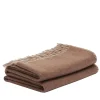 Melrose Fringed Light-Brown Small Blanket