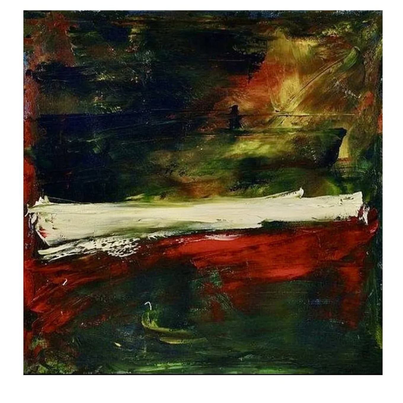 Meno Bianco Polychrome Mixed-Media Painting