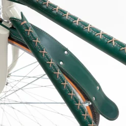 Men's Leather- Covered Bicycle Tobacco and Green