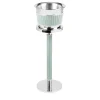 Menton Green Leather & Rattan Champagne Bucket with Stand