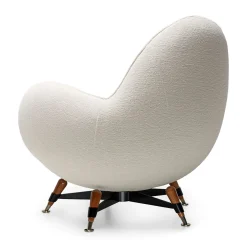 Mercury White Upholstered Armchair