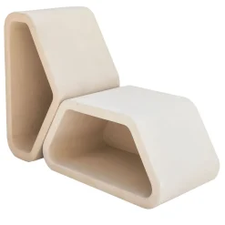 Messapo Lecce Limestone Lounge Chair by Noii Studio