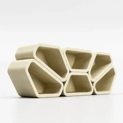 Messapo Modular Lecce Limestone Bookcase by Noii Studio