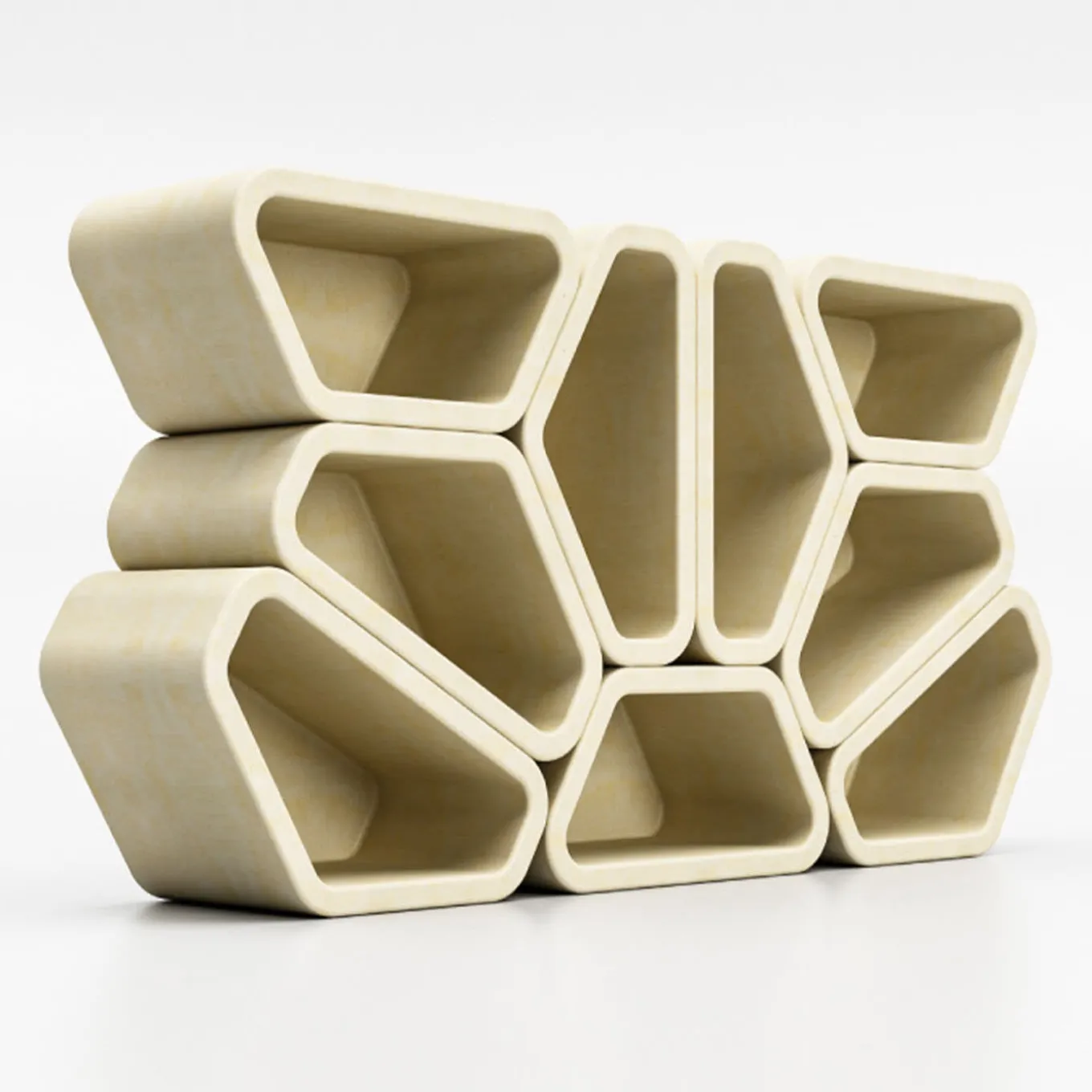 Messapo Modular Lecce Limestone Highboard by Noii Studio