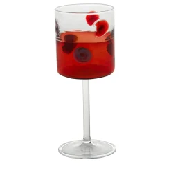 Mezzo & Mezzo Bolle Red Goblet