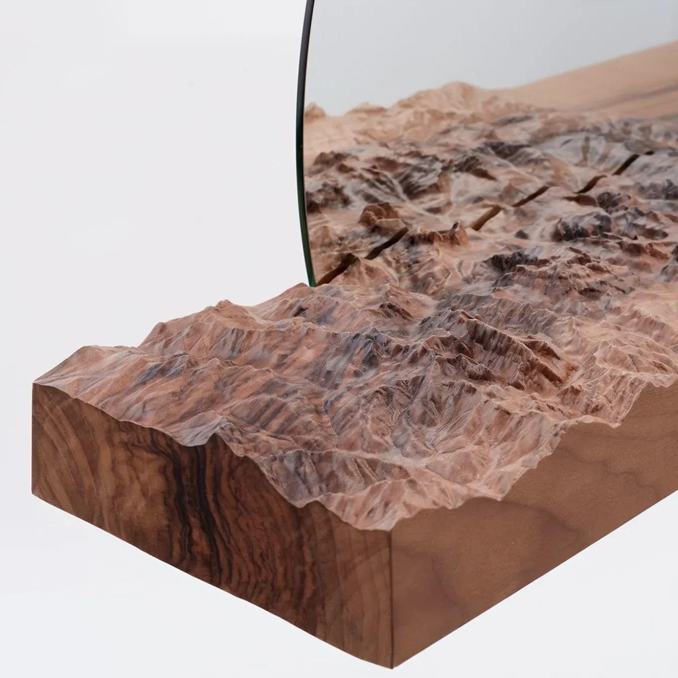 Mezzocielo Topographic Mirror with Shelf by Riccardo Vendramin