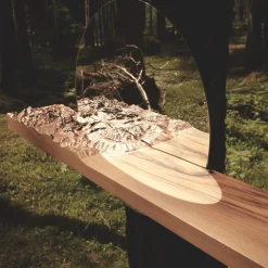 Mezzocielo Topographic Mirror with Shelf by Riccardo Vendramin