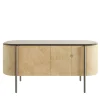 Mia 4-Door Curved Beige Sideboard