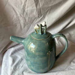 Micromondo Collection Pensiero Sospeso Light Blue Ceramic Teapot