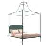 Mida Green Iron Canopy Double Bed