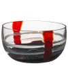 Mignon Gray and Red Bowl