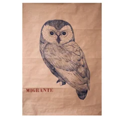 Migrante Pen Drawing on Paper