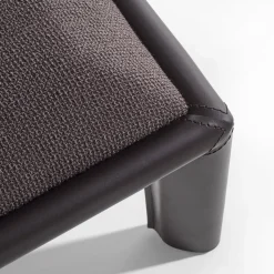 Milano Brown Leather Bench