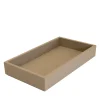 Milano Gray Leather Letter Tray