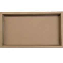 Milano Gray Leather Letter Tray