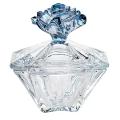 Milano Two-Toned Faceted Box with Flower-Shaped Knob #1