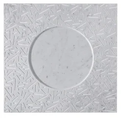 Milano White Carrara Marble Q Plate