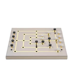 Mill Game Taupe Leather Set