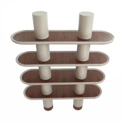 Mina 150 Greige 4-Shelf Bookcase