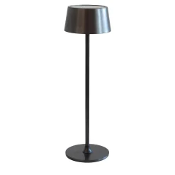 Mina Rechargeable Anthracite Finish Metal Table Lamp