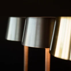 Mina Rechargeable Anthracite Finish Metal Table Lamp