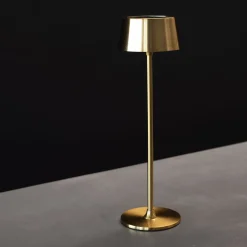 Mina Rechargeable Gold Finish Metal Table Lamp