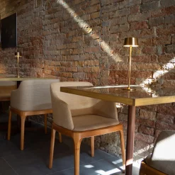 Mina Rechargeable Gold Finish Metal Table Lamp