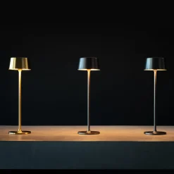 Mina Rechargeable Gold Finish Metal Table Lamp