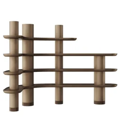 Mina Vintage Bronze Effect Bookcase