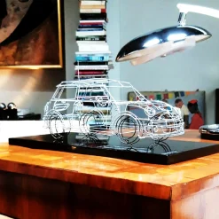 Mini Cooper Metal Wire Sculpture