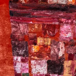 Mini Intarsio Red Velvet Hand-Painted Tapestry