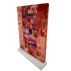 Mini Intarsio Red Velvet Hand-Painted Tapestry