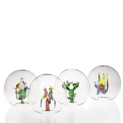 Mini Oasis Glass Parrots Sphere