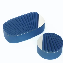 Mini Portrait Blue Oval Jewelry Box