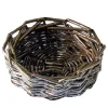 Mini Round Silver Plated Woven Basket