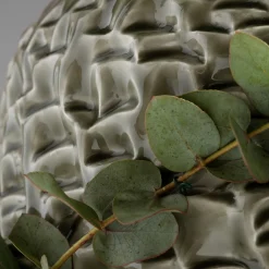 Mino Glossy Hemp Green Ceramic Vase