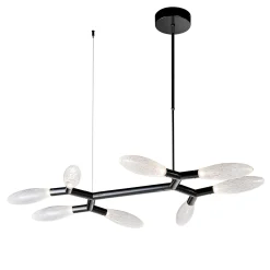 Miox Glass Black Chandelier